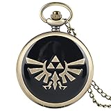 Classic Game The Legend of Zelda Themenanhänger Quarz Taschenuhr arabische Ziffern Display Vintage Uhr Herren D