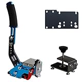 Obokidlyamor Upgrade Version 2-in-1 USB Handbremse mit Klemmunterstützung G29 kompatibel mit PS4 und PC für Simracing Game SIM Rig (Blau mit schwarzer Edelstahl-Platte)