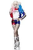 Mask Paradise 80068 Verrücktes Harlekin-Kostüm für Damen Faschingskostüm blau-rot-Weiss S (36)