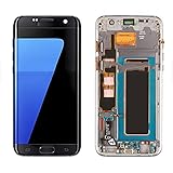 Newwiee SUPER AMOLED 5,5'LCD mit Rahmen Fit for Samsung Galaxy S7 Edge G935 G935F Display Touchscreen Digitizer Assembly Touchscreen LCD Digitizer LCD Digitizer Screen Touch(Color:Black with Frame)