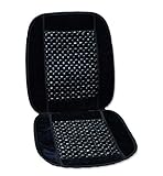 Premium Holzkugel Sitzaufleger Massage Sitzauflage Holzperlen Schw