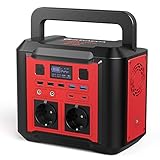 ELECAENTA Tragbare Power Station 307Wh/83200mAh (500W Max) Akku Generator Outdoor Batterie PD27W QC3.0 für CPAP Camping Reise Emergency