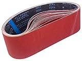 Schleifbänder, 100 x 915 mm,Schleifband Set je 3 x Korn 80/120/150/240/400 für Bandschleifer Schleifmaschine, Zum Schleifen, Feilen, Schärfen und Entrosten (15 Stück)-STEBRUAM