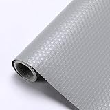 KINLO Schubladenmatte für Küche 30x150cm Rutschfeste Matte Nicht Klebende EVA zuschneidbar Antirutschmatte Wasserfest für Regale Schränke Schubladen Kühlschranke Hause Büro (Grau)