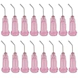 100 Stück 45 Grad Gebogene Nadeln Stumpfe Spitze Dosiernadel, Industrielle Stumpfe Spitze Flache Nadel mit Luer Lock (20G)