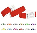 500 Eintrittsbänder aus Tyvek, Neon red - Rot - Party Einlassbänder, Securebänder, Festival Armbänder, Kontrollbänder für dein E