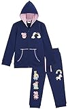 Peppa Pig Trainingsanzug Mädchen, Peppa Wutz Zweiteilige Jogginganzug 100% Baumwolle, Jogginghose und Kapuzenpullover Mädchen, Geschenke für Kinder (Navy, 4-5 Jahre)