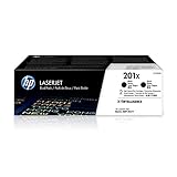 HP 201X (CF400XD) Multipack Original Toner (2x Schwarz) mit hoher Reichweite für HP Color Laserjet Pro M252, M274n, M277