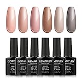 UV Nagellack 10ML Gel UV Nagellack UV Gel 6 Farben Nail Set UV Gel Farbgel, Nagellack Langanhaltend Nagellack für Gelnägel mit Box