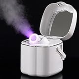 LLY7U Home Gesichtsdampfer mit Spiegel Haushalt Nanometer Ionen Wasserzähler Beauty Tester Spray Luftb