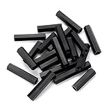 CONPHERON Nylon Abstandshalter Platine Schwarze Schraubenmutter Nylon Hex Spacer Standoffs M2.5 * 20 mm,30 Stück