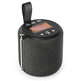 DAB/DAB Plus/UKW Radio Klein mit Bluetooth Lautsprecher, 5-Watt Tragbarer Digitalradio, Kofferradio Netz und Batteriebetrieb, Spritzwassergeschützt nach IPX4