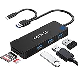 ZEINZE USB 3.0 Hub, 6-Port USB C Hub Adapter, 3 USB 3.0 Splitter und Micro USB Port, SD und microSD Kartenleser für MacBook Air/Pro/Mini, iPad Pro, Surface Pro, mehr Type-C und Andere USB G