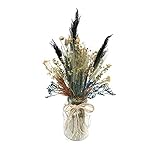 Passion MaDe DIY Trockenblumen Set | Getrocknete Blumen | Basteln Dekoblüten Tischdeko Geschenkidee Natürlich Boho Trockenblumenset | 53 cm (Blau)