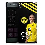 DeinDesign Silikon Hülle kompatibel mit Sony Xperia XA Case schwarz Handyhülle Erling Haaland Borussia Dortmund BVB