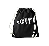 Unbekannt Turnbeutel Evolution Kampfsport Judo Karate Aikido Kung FU Jiu Jitsu Gymsack Kultsack schw