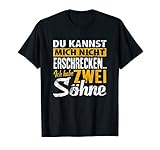 T-Shirt zwei Söhne - Papa Mama Zwillinge Geschenk Sp