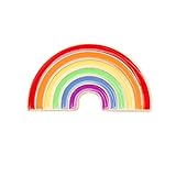 Toruiwa Brosche Rainbow Brooch Regenbogen Pin Geschenk Schmuck Kleidung Zubehör Corsage Anstecknadel LGBT Support Peace Gay Pride Diversity Ab