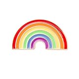 Toruiwa Brosche Rainbow Brooch Regenbogen Pin Geschenk Schmuck Kleidung Zubehör Corsage Anstecknadel LGBT Support Peace Gay Pride Diversity Ab