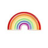 Toruiwa Brosche Rainbow Brooch Regenbogen Pin Geschenk Schmuck Kleidung Zubehör Corsage Anstecknadel LGBT Support Peace Gay Pride Diversity Ab