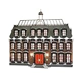 Tianbi Weihnachten Urlaub Ferienhaus, LED Weihnachten Adventskalender Krippenbau Harz Handwerk für Freunde F