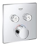 GROHE SmartControl | Thermostate - Unterputzmischer mit 2 Absperrventilen, chrom | Fertigmontageset für Rapido SmartBox (35 6) | 29148000