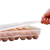 Frischhaltebox Ei Aufbewahrungsbox Küche Kühlschrank Ei Kunststoffkiste mit Deckel Eierfach Picknick Tragbare Eierbox (Color : A)
