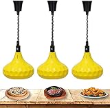 PGKCCNT Wärmelampe kommerziellen Wärmeerhaltungslampe Einzelne Kopf hängen Nahrungsmittelheizung Lampe Buffet Barbecue Licht kreative Küche Kronleuchter (Farbe: rot) (Color : Yellow)