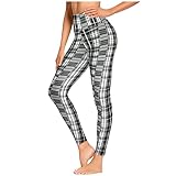 Adpan Damen-Yogahose, Lauf-Leggings, Bauchkontrolle, hohe Taille, Bauchkontrolle, Yogahose, Fitnessstudio, Kompressionsstrumpfhose, grau, M