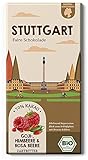 STUTTGART Goji- Himbeere und Rosa Beere / Bio + Fair Trade Schokolade / 1 Edelkakao Tafel, 80g)
