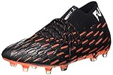 PUMA Unisex Future 6.1 Netfit FG/AG Fußballschuh, Black White-Shocking Orange, 42.5 EU