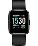 icefox Unisex-Adult smartwatch, Dark Blue, 1