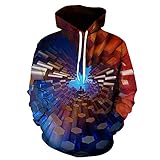 XDJSD Herren Sweatshirt Hoodie Große Größe Pullover Jacke Herren Print Kapuzenpullover Personalisierte Bunte Tiger Print Top