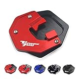 CNC Aluminium Motorrad Seitenständer Vergrößern Platte für TENERE 700 2019 2020 Schwarz+R