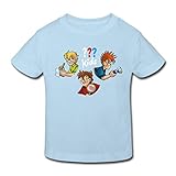 Spreadshirt Die DREI Fragezeichen Kids Detektive Kinder Bio-T-Shirt, 122-128, Hellb