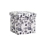 Ottoman Aufbewahrungsbox Flat Pack Spielzeugaufbewahrung Fußhocker Klapphocker Aufbewahrungsbox mit Deckel Würfel Rechteckiger Aufbewahrungshocker Fußhocker mit Aufbewahrungsfußhocker, B