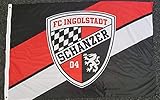 Flaggenfritze Hissflagge FC Ingolstadt 04-100 x 150 cm + gratis Aufkleb