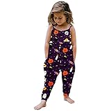 OverDose Kind Pajamas Set Overalls Kriechen Bodys & Einteiler One Piece Outfit Strampler mit Kapuze Strampelhose Jumpsuit Kinder Herbst Winter Spieler Halloween Totenkopf Druck Unisex(1-6Jahr)