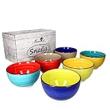 MamboCat 6er Müslischalen-Set Malaga Snaily I Robustes Steingut-Geschirr für 6 Personen I Bunte Müslischüsseln - mit Strudel-Muster in vielen tollen Farben I Müslischale bunt 690 ml 6 Stück