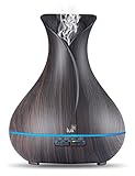 Aroma Diffuser Likemylux 400ml Ultraschall Öl Diffusor LED mit 7 Licht Farben Duftzerstäuber Duftlampe Humidifier Aromatherapie Luftbefeuchter Holzmaserung Dunkel Yoga Salon W