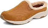 Easy Spirit Women's Travelfuzz Mule, Brown 210, 7.5 Narrow