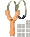 GERCAR Steinschleuder Profi für Jagd - Huck Zwille aus Holz - Set mit Stahlkugeln - Schleuder für Sport und Outdoor mit starkem Gummiband - Sportschleuder Katapult Slingshot - OneSize (Kit 1000)