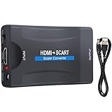 Arkim HDMI-zu-Scart-Konverter-Adapter, HDMI-zu-Scart-Kabel, konvertiert 1080p HDMI-Video- und Audio-Signal in analoges Scart-CVBS-Signal, unterstützt PAL/NTSC-F