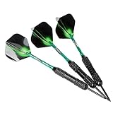 hopewey Dartpfeile Set, 3 Stück Profi Steeldarts Steel Tip Dartpfeile Set Darts (Steel Dartpfeile) mit Flights, Schäfte, Aufbewahrungsbox D4