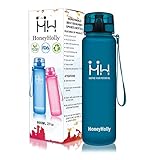HoneyHolly Sport Trinkflasche Auslaufsicher BPA-frei Sportflasche Kunststoff mit Filter 800ml, Tritan Wasserflasche kohlensäure geeignet Für Kinder, Schule,Fahrrad,Gym,Yoga, Camping