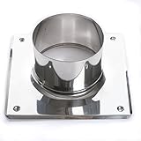 Kaminaufsatz Schornsteinaufsatz Aufsatz säuerbeständiger Edelstahl Lüftungsaufsatz Hahn und Standard-Design Grundplatte Kaminabdeckung Ø80-200mm (Grundplatte 200mm) von rg-vertrieb