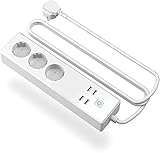 Smart Steckdosenleiste, Refoss WLAN Mehrfachsteckdose, mit 3 AC-Ausgänge und 4 USB-Anschlüsse, kompatibel mit Alexa, Google Assistant und eHomelife App, 2,4G