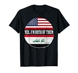 Halb amerikanische Halb iraqi USA Flagge irak Heritage DNA T-S