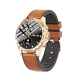 YPZ LW09 Herren Smart Watch IP68 Wasserdicht Pulsmesser Voller Touchscreen Sport Fitness Business Mode Stil Uhren (F)