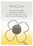 EnerChrom Blume des Lebens Glücksmünze - Viel Glück - 1 Stück, Farbe Silber - Glücksbringer Zitat Lebensblume T